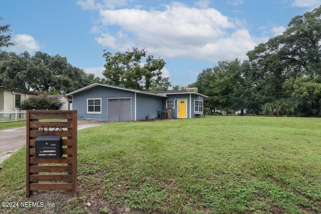 exterior space featuring a garage