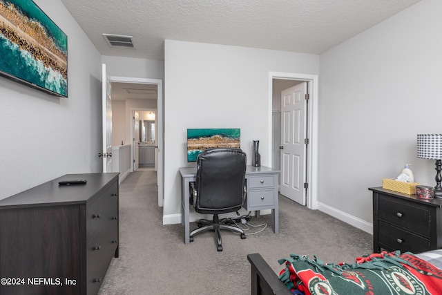 243 Bluejack Ln, Saint Augustine, FL 32095 - carpeted home office with baseboards, visible vents, and a textured ceiling