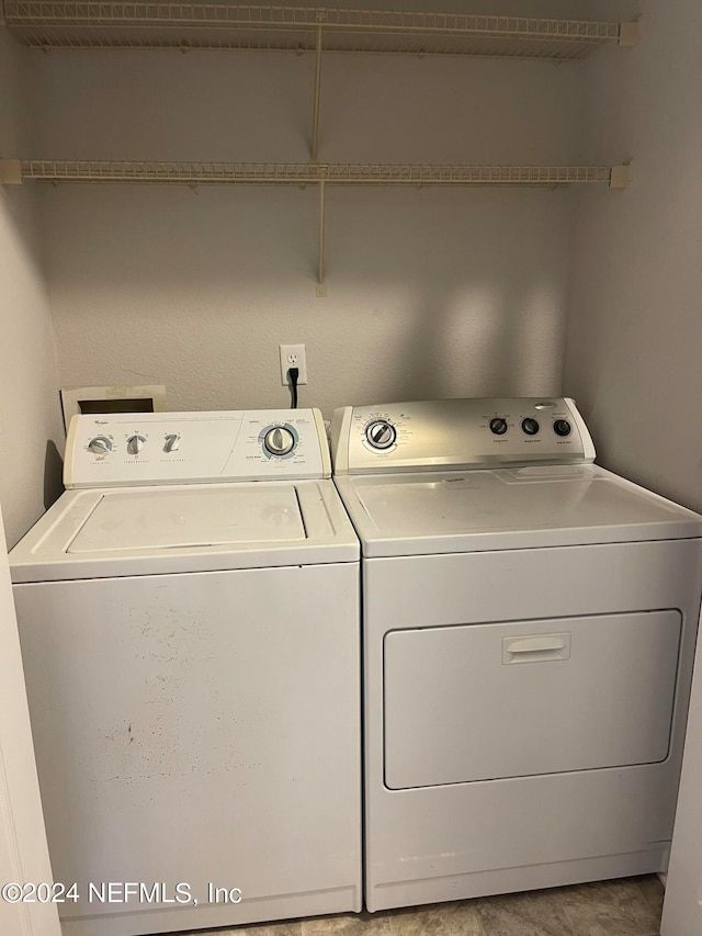 laundry area featuring washer and dryer