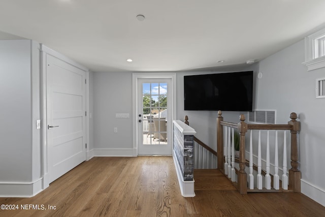 interior space featuring wood-type flooring