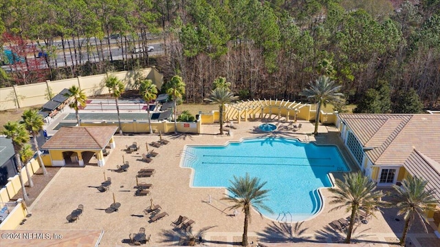 view of pool with a patio