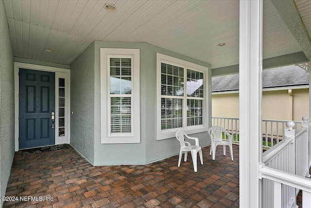 view of patio featuring covered porch