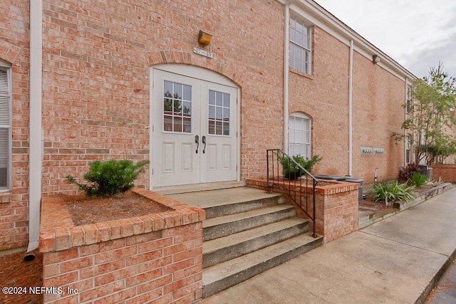 entrance to property with french doors