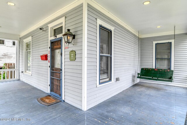 view of wooden deck