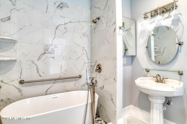 bathroom with a bathtub