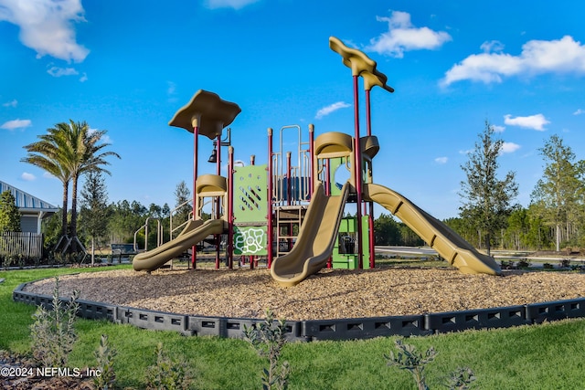 view of community jungle gym