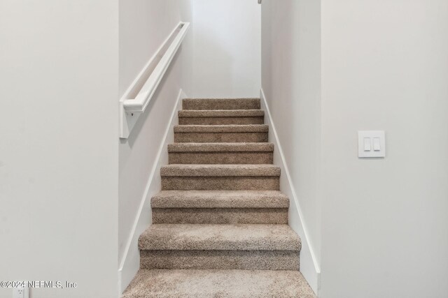 stairway with carpet