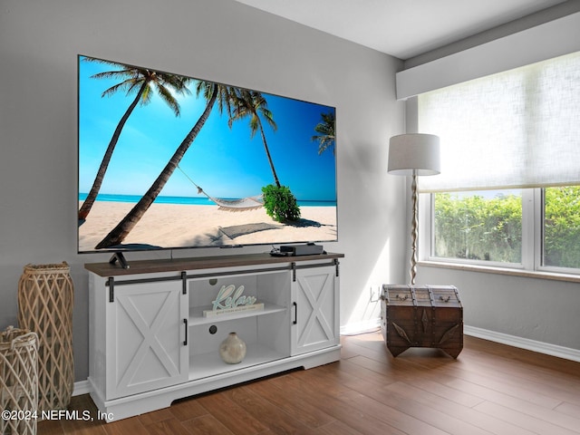 interior space featuring hardwood / wood-style flooring