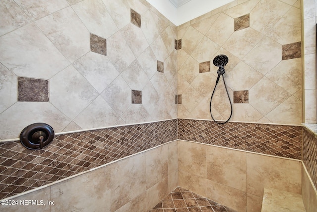 details with tiled shower