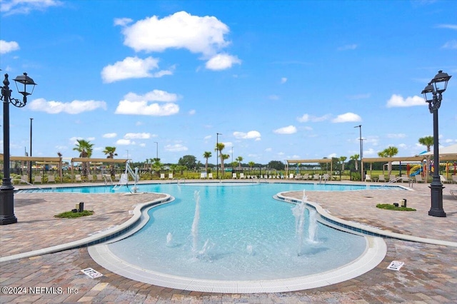 view of pool with a patio area