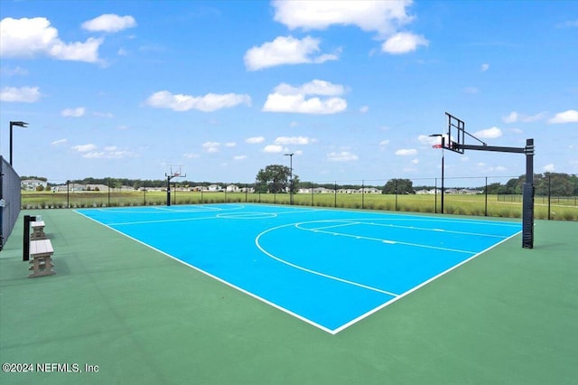 exterior space with basketball court