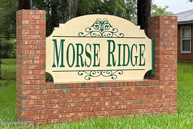 view of community sign