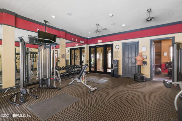 view of exercise room