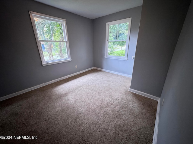 view of carpeted empty room