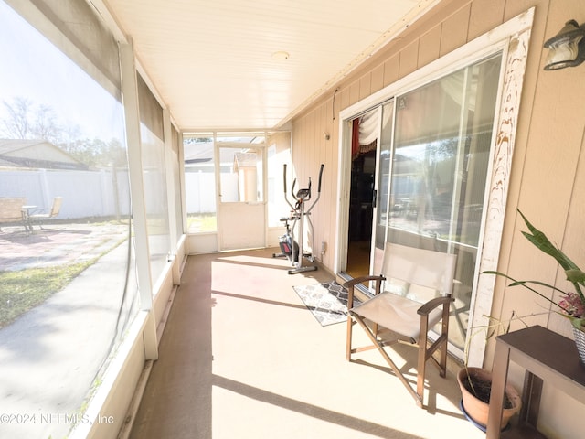 view of sunroom / solarium