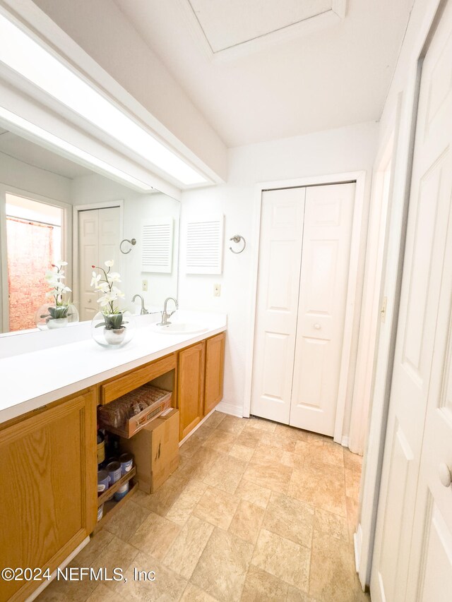 bathroom featuring vanity