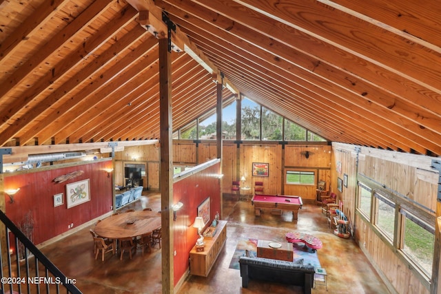 view of unfinished attic