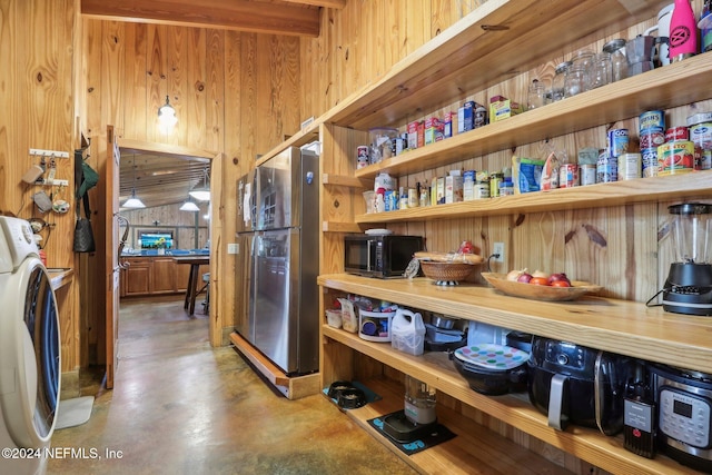 interior space featuring washer / dryer