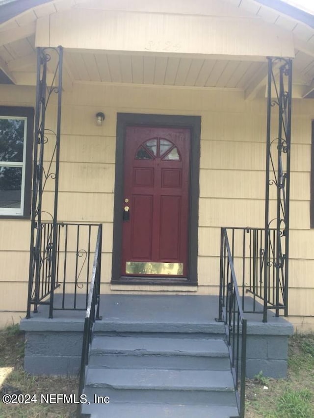 view of doorway to property