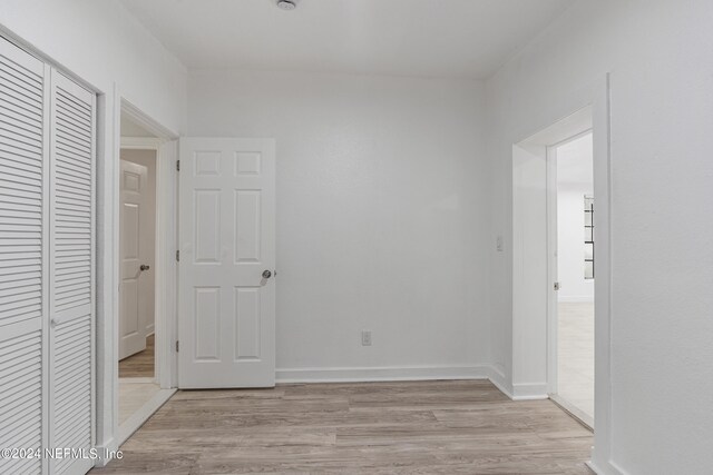 interior space with light wood-type flooring