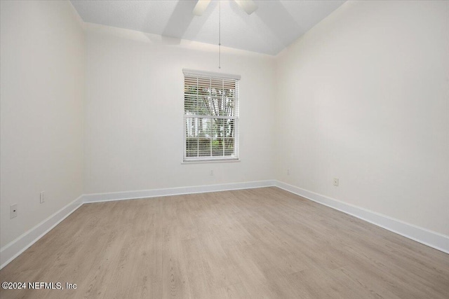 13846 Atlantic Blvd Unit 405, Jacksonville, FL 32225 - spare room featuring ceiling fan, baseboards, and light wood-style flooring