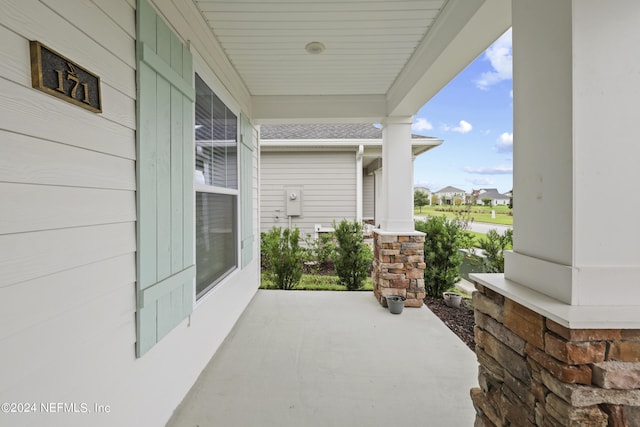 view of patio with covered porch