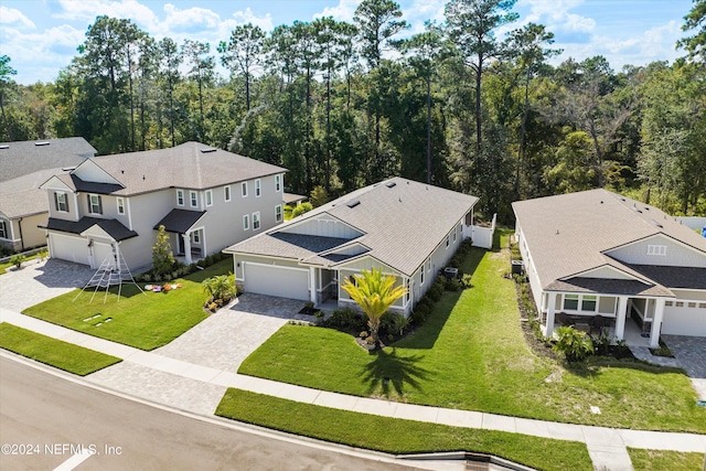 bird's eye view with a residential view