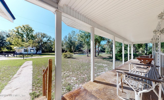 view of patio with covered porch