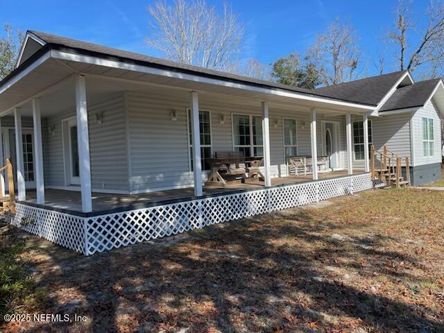 exterior space with a porch