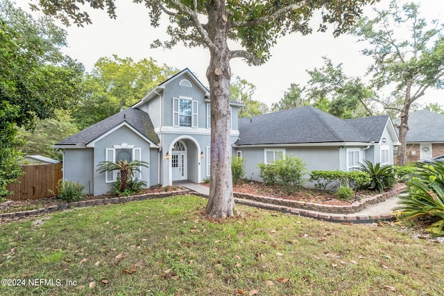 view of front property with a front yard