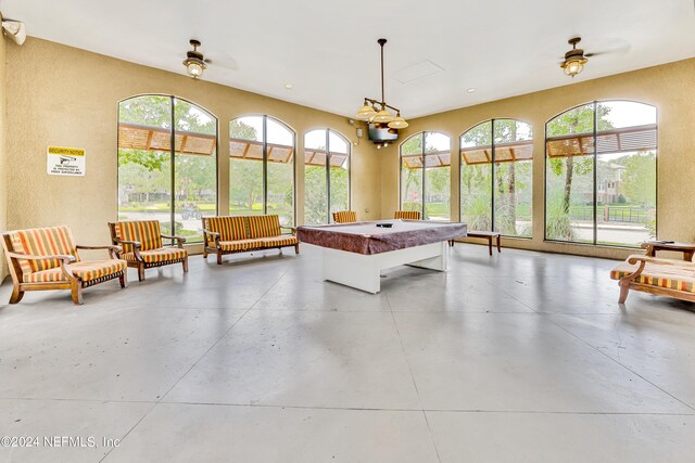 12700 Bartram Park Blvd Unit 124, Jacksonville, FL 32258 - recreation room with concrete floors and billiards