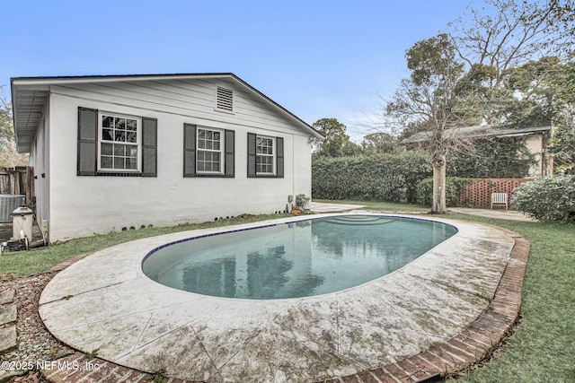 view of pool with fence and a fenced in pool