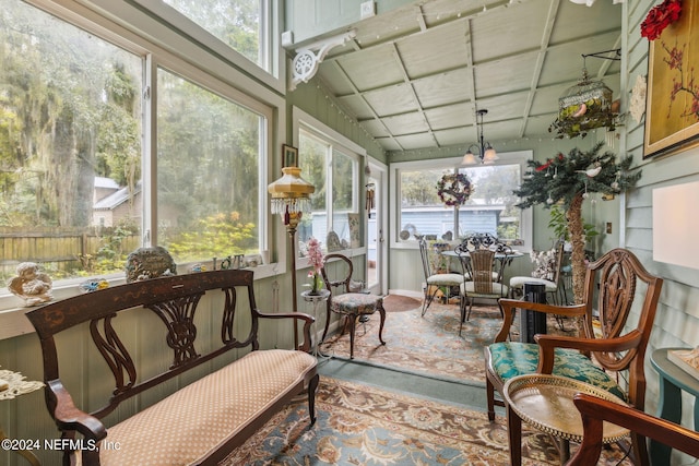 sunroom / solarium featuring a wealth of natural light