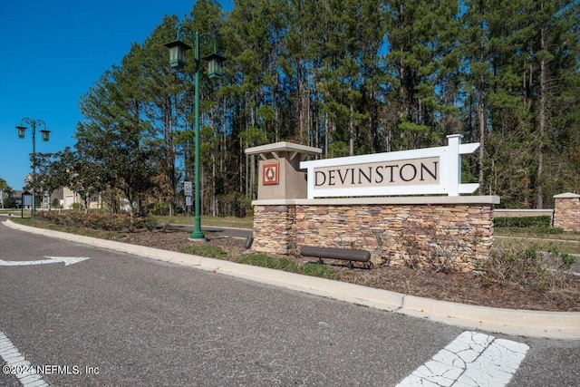 view of community sign