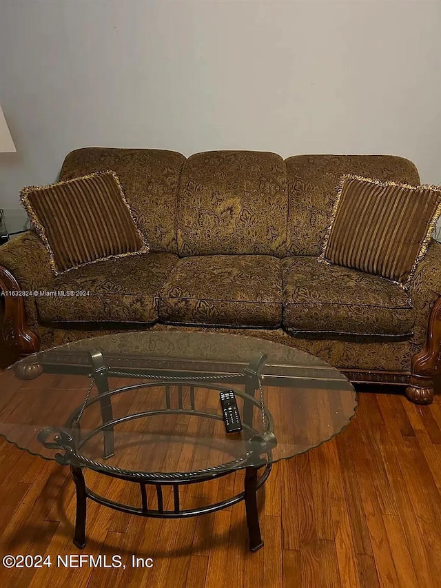 living room featuring hardwood / wood-style flooring