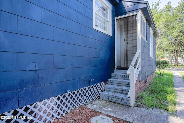 view of doorway to property