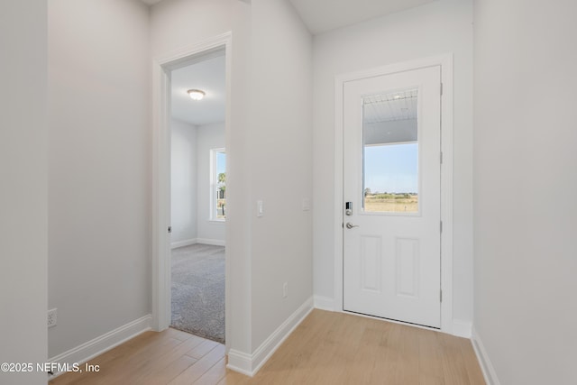 entryway featuring light hardwood / wood-style flooring