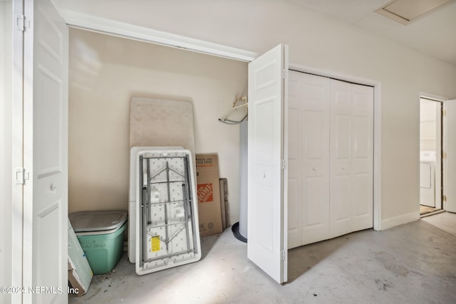 interior space featuring washer / dryer