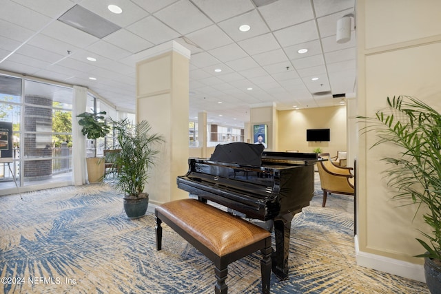 miscellaneous room featuring carpet floors