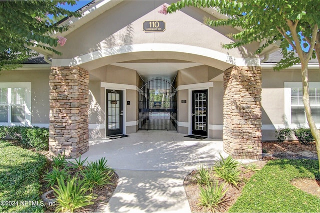 view of doorway to property