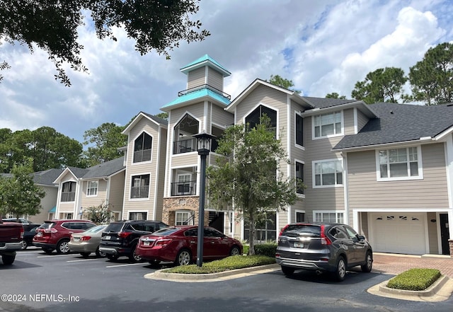 view of building exterior with a garage