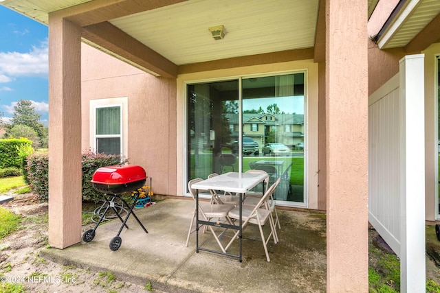 view of patio with grilling area