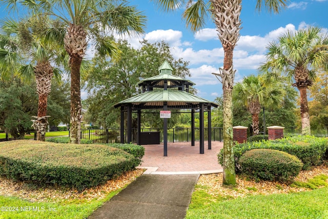 view of home's community featuring a gazebo