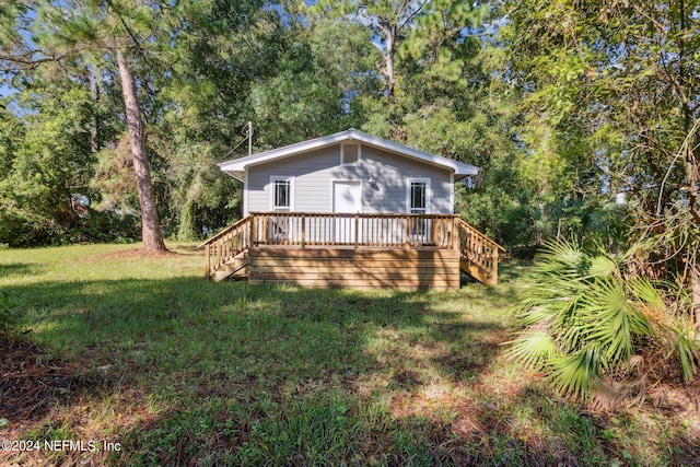 exterior space featuring a deck