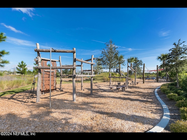 view of jungle gym