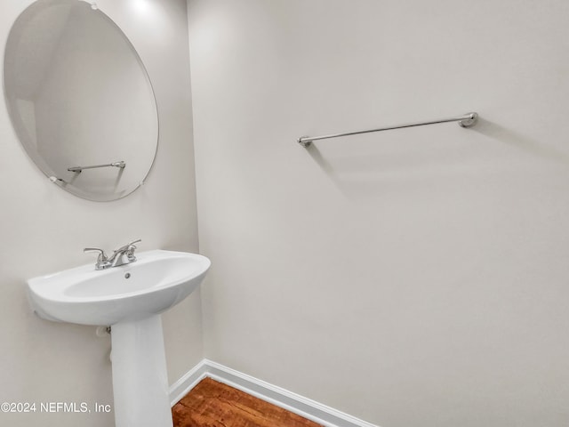 bathroom featuring hardwood / wood-style floors