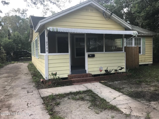 view of bungalow