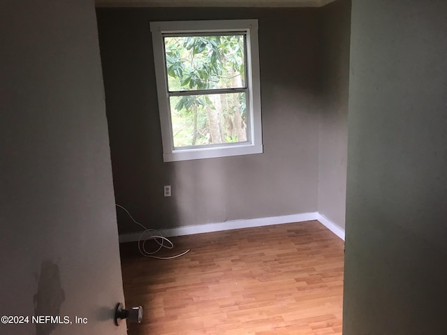 empty room featuring light hardwood / wood-style floors