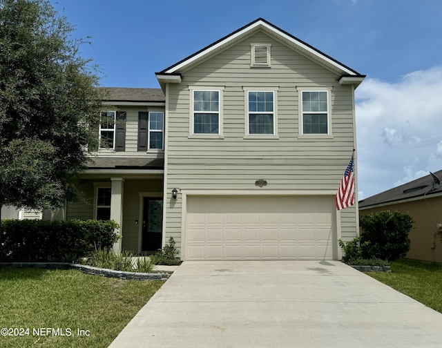 view of front facade with a garage