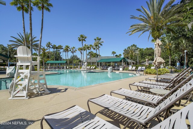 view of pool with a patio area